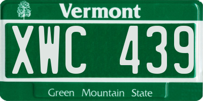 VT license plate XWC439