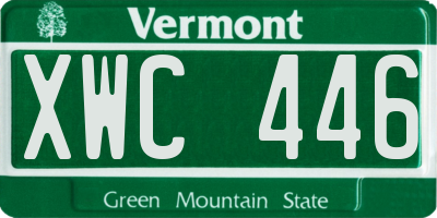 VT license plate XWC446