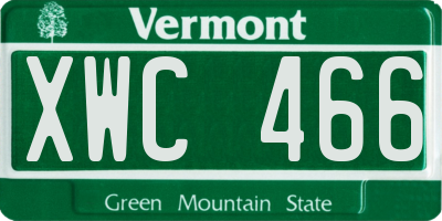 VT license plate XWC466