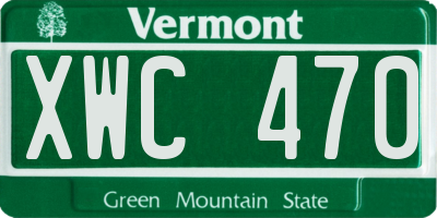 VT license plate XWC470