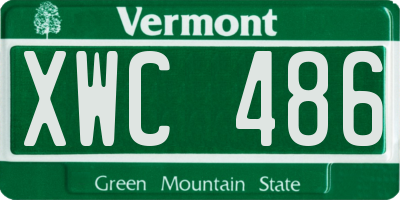 VT license plate XWC486