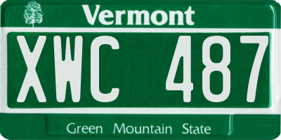 VT license plate XWC487