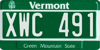 VT license plate XWC491