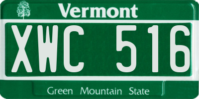 VT license plate XWC516