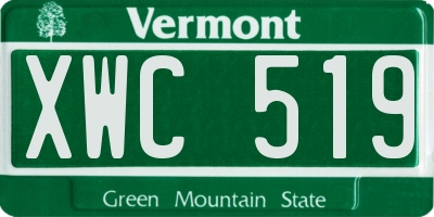 VT license plate XWC519