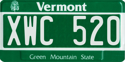 VT license plate XWC520