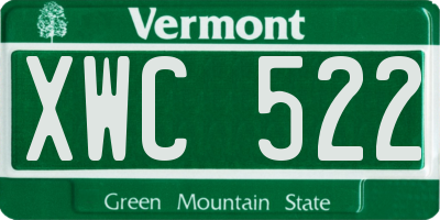 VT license plate XWC522