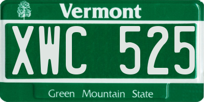 VT license plate XWC525