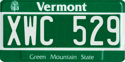 VT license plate XWC529