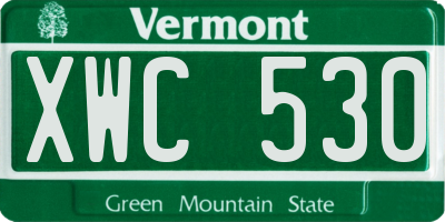 VT license plate XWC530