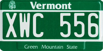 VT license plate XWC556