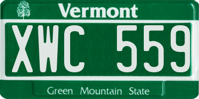 VT license plate XWC559