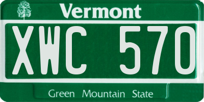 VT license plate XWC570