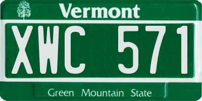 VT license plate XWC571