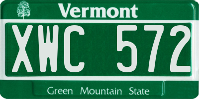 VT license plate XWC572
