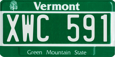 VT license plate XWC591
