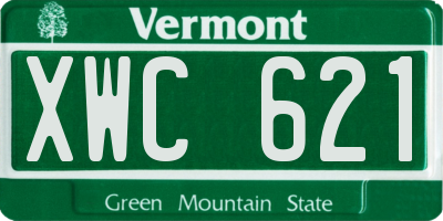 VT license plate XWC621