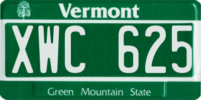 VT license plate XWC625