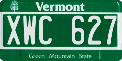 VT license plate XWC627