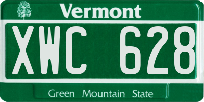 VT license plate XWC628