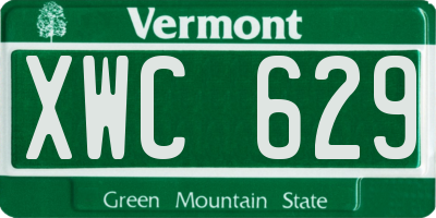 VT license plate XWC629