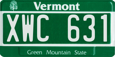 VT license plate XWC631