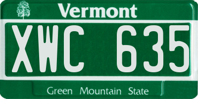 VT license plate XWC635