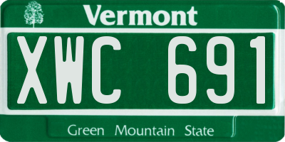 VT license plate XWC691