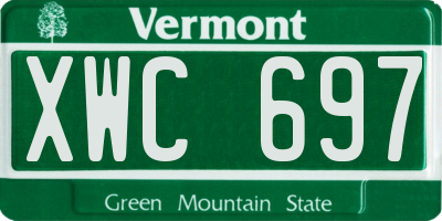 VT license plate XWC697
