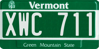 VT license plate XWC711