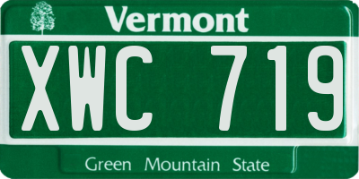 VT license plate XWC719