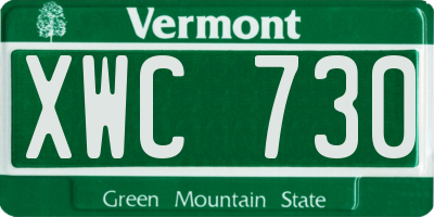 VT license plate XWC730