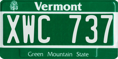 VT license plate XWC737