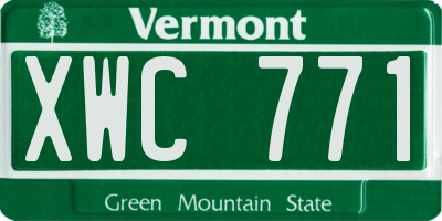 VT license plate XWC771
