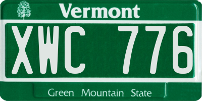 VT license plate XWC776