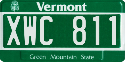 VT license plate XWC811