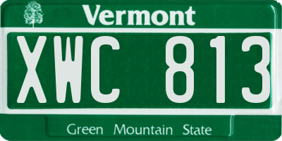 VT license plate XWC813
