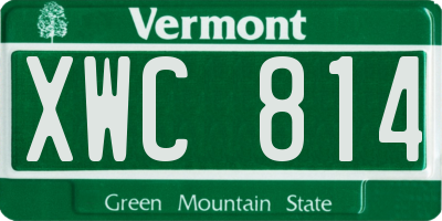 VT license plate XWC814