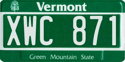 VT license plate XWC871