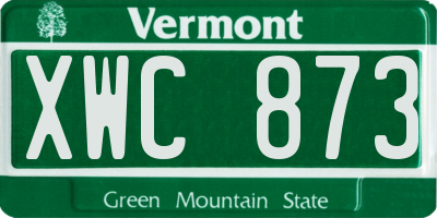 VT license plate XWC873