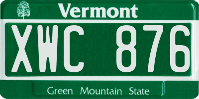 VT license plate XWC876