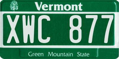 VT license plate XWC877