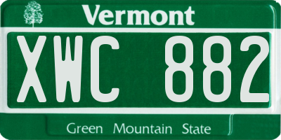 VT license plate XWC882