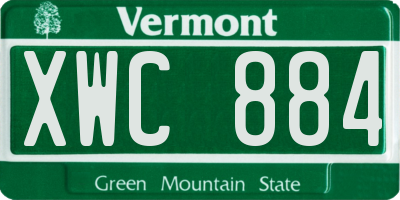 VT license plate XWC884