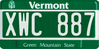 VT license plate XWC887