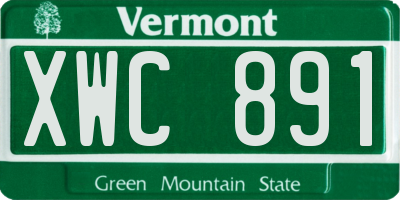 VT license plate XWC891