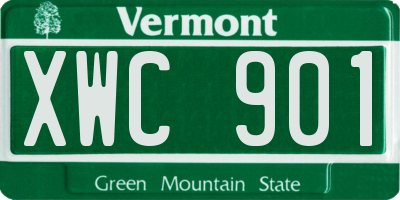 VT license plate XWC901