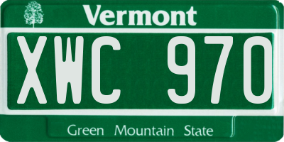 VT license plate XWC970