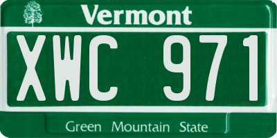 VT license plate XWC971