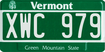 VT license plate XWC979